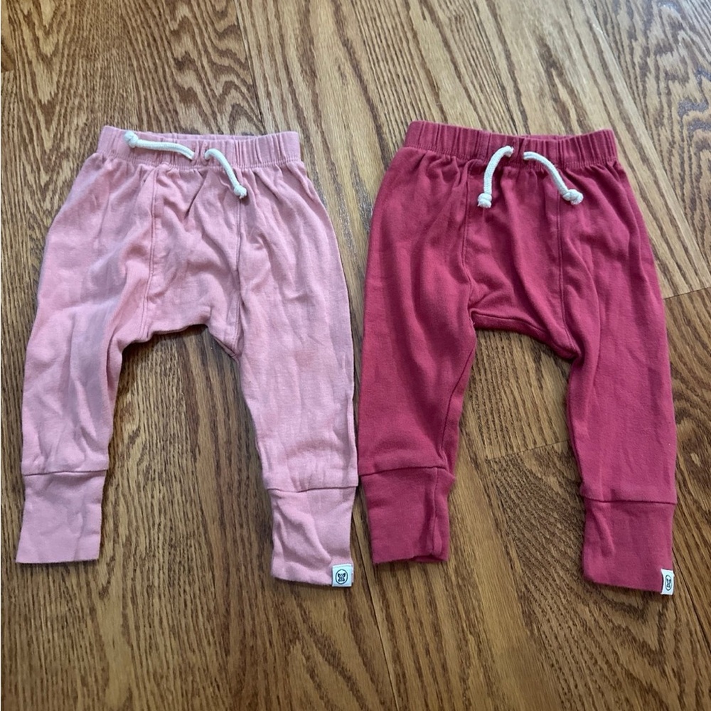 The Honest Company Pink and Red Kids Joggers